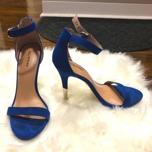 Navy Blue Single Strap Heels